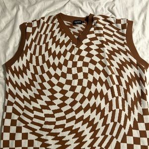 Brown knitted Sweater vest
